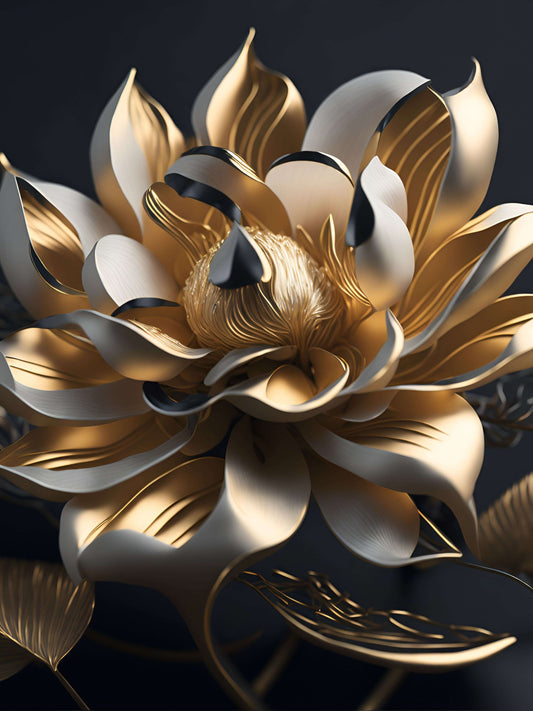 Goldene Fantasie Blumen zum Download