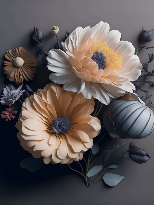 Beruhigendes, farbenfrohes Blumenposter, das eine Atmosphäre von Ruhe schafft" Digitale Download