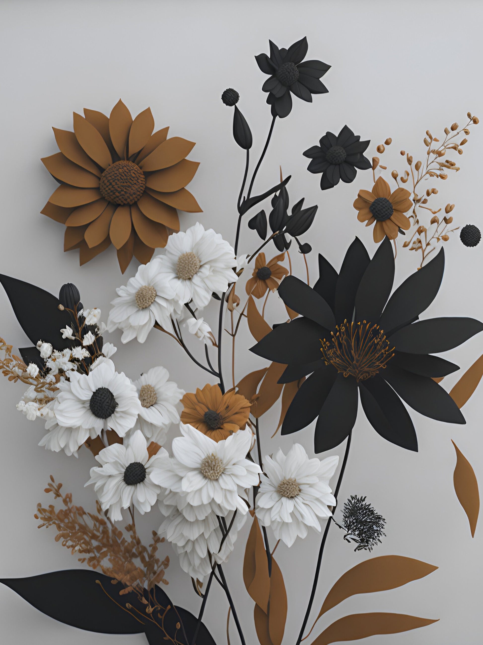Blumen Poster Inspirierende Kunst, die Farbe in Ihr Leben bringt" Digitale Download