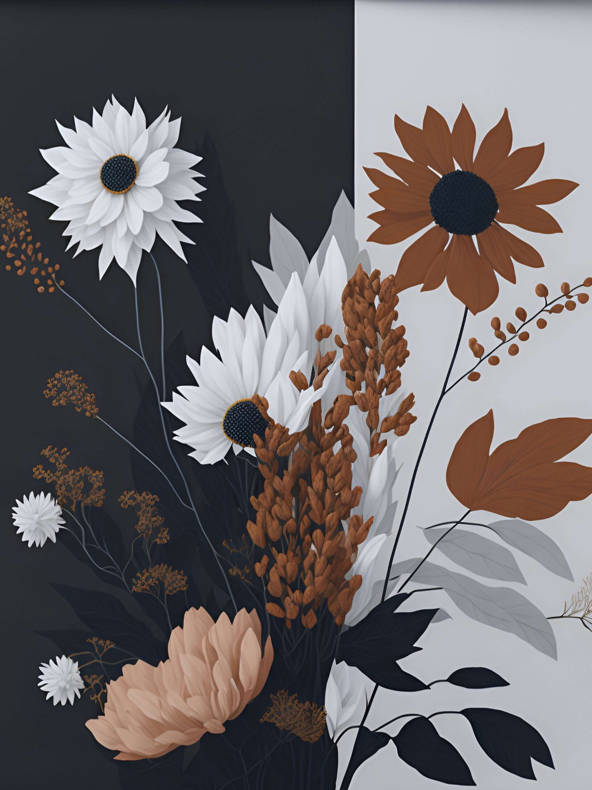 Erwecken Sie Ihre Wände zum Leben mit Fantasie Blumenpostern  Digitale Download